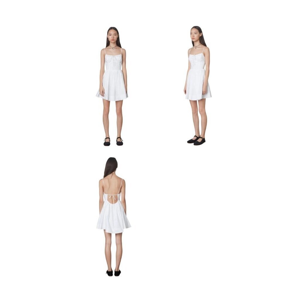 Nia Amalfi White Dress Spaghetti Straps Size S Lightweight & Breathable $88 - Picture 4 of 9
